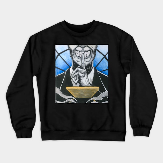 hush Crewneck Sweatshirt by AnalogArtByAdam